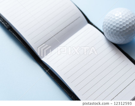 記事本和高爾夫球 12312593
