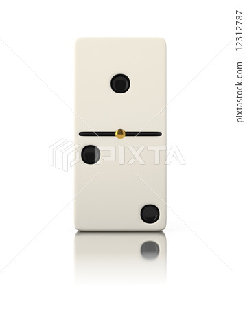 Domino game bone close up isolated 12312787