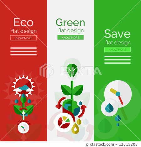 Set of flat design eco concepts Set of flat design eco concepts 12315205