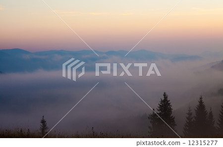 Majestic sunset in the mountains landscape Majestic sunset in the mountains landscape 12315277