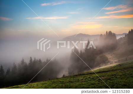 Majestic sunset in the mountains landscape Majestic sunset in the mountains landscape 12315280
