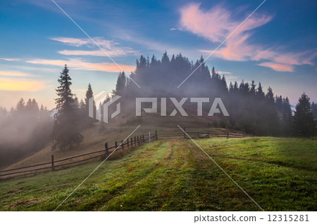 Majestic sunset in the mountains landscape Majestic sunset in the mountains landscape 12315281