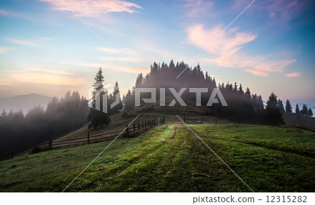 Majestic sunset in the mountains landscape Majestic sunset in the mountains landscape 12315282
