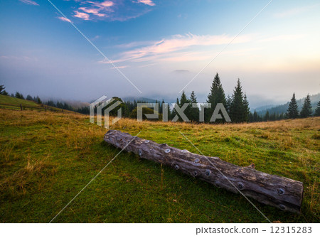 Majestic sunset in the mountains landscape Majestic sunset in the mountains landscape 12315283