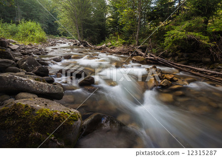 Majestic sunset in the mountains landscape 12315287