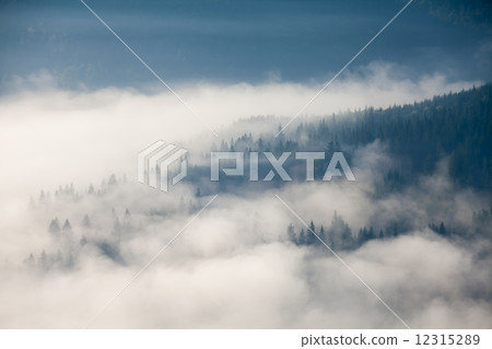 Majestic sunset in the mountains landscape Majestic sunset in the mountains landscape 12315289