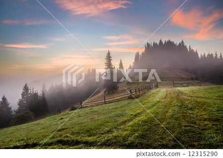 Majestic sunset in the mountains landscape Majestic sunset in the mountains landscape 12315290