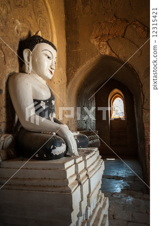 Ancient architecture of old Buddhist Temples at Bagan, Myanmar 12315421