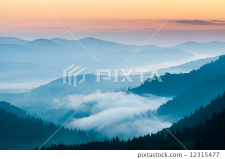fog and cloud mountain valley landscape fog and cloud mountain valley landscape 12315477