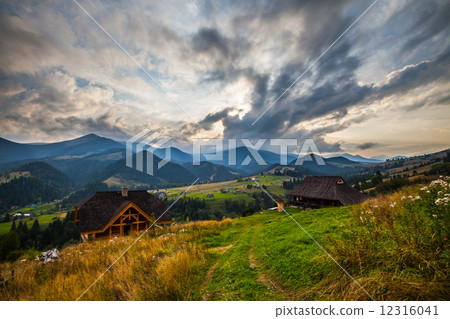 Summer landscape. Blue sky, mountains Summer landscape. Blue sky, mountains 12316041
