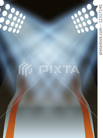 Background for posters night winter game stadium in the spotlight. Vector 12317140