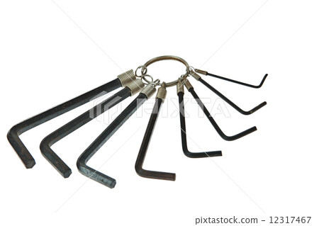 hex keys isolated on white background hex keys isolated on white background 12317467