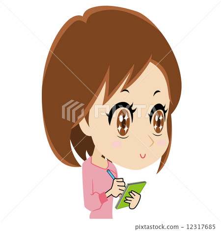 A young woman taking a note A young woman taking a note 12317685