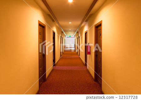 a snug corridor in the hotel 12317728