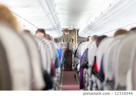 Steward on the airplane. 12319344