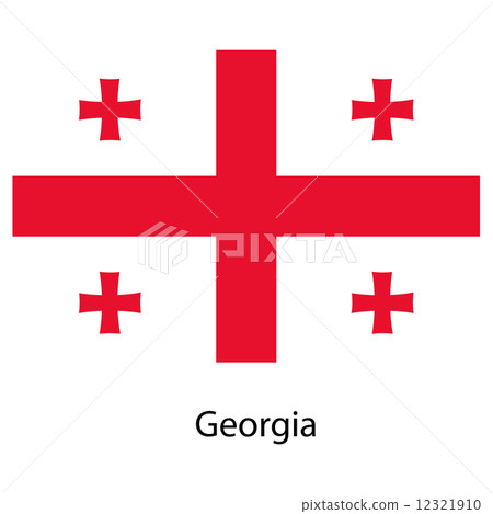 Flag  of the country  georgia. Vector illustration.  12321910