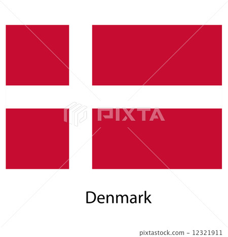 Flag  of the country  denmark. Vector illustration.  12321911