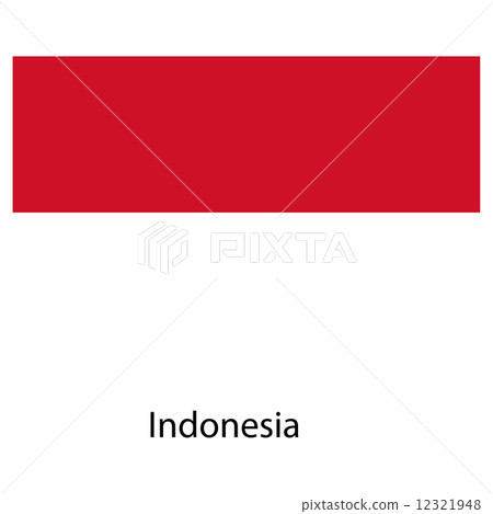 Flag  of the country  indonesia. Vector illustration.  12321948