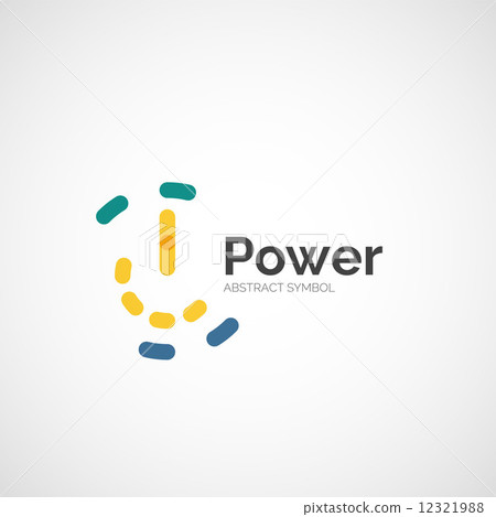 Power button logo design Power button logo design 12321988