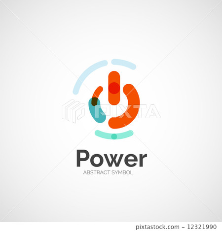 Power button logo design Power button logo design 12321990