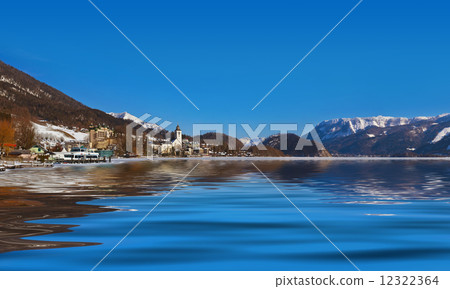 Village St Wolfgang on the lake Wolfgangsee - Austria 12322364