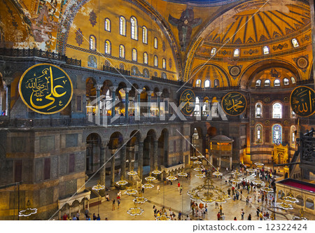 Hagia Sophia interior at Istanbul Turkey 12322424
