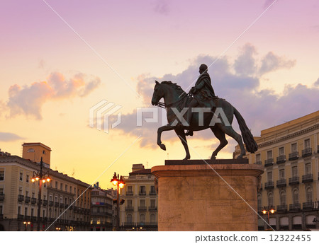 Statue on Sol plaza in Madrid Spain 12322455