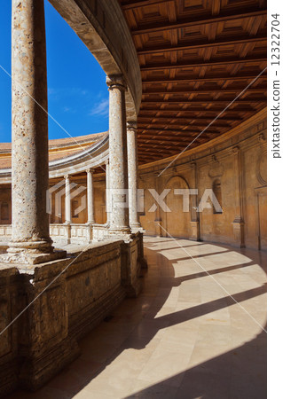 Central Courtyard in Alhambra palace at Granada Spain 12322704