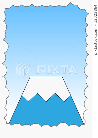 富士和雲（藍色） 12322864