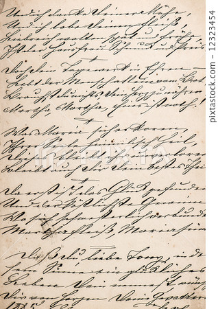 vintage handwriting with undefined text 12323454