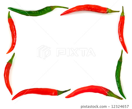 Frame made of red hot chili pepper Frame made of red hot chili pepper 12324657