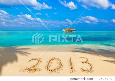 Numbers 2013 on beach Numbers 2013 on beach 12324789