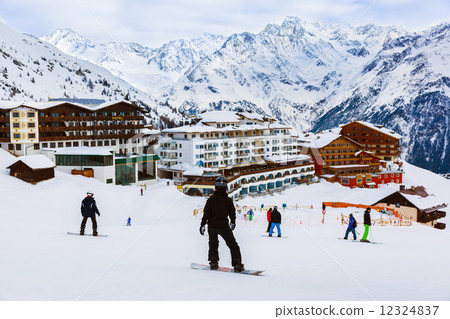Mountains ski resort Solden Austria 12324837