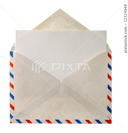 vintage air mail envelope letter isolated on white vintage air mail envelope letter isolated on white 12324949