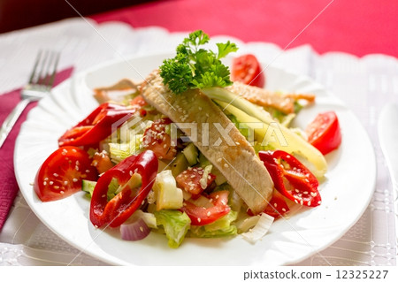 Fresh salad with chicken 12325227