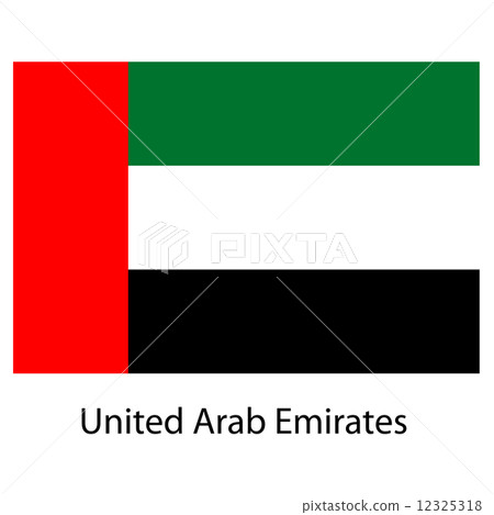 Flag  of the country  united arab emirates. Vector illustration. 12325318