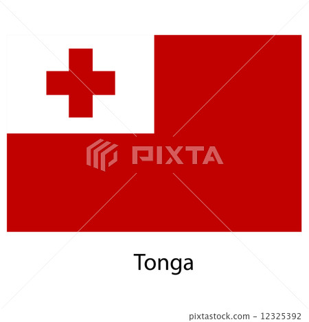 Flag  of the country  tonga. Vector illustration.  12325392