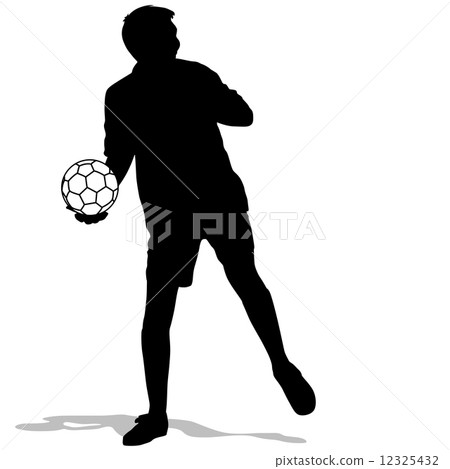 silhouettes of soccer players with the ball. Vector illustration silhouettes of soccer players with the ball. Vector illustration 12325432