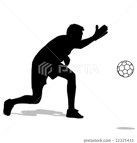 silhouettes of soccer players with the ball. Vector illustration silhouettes of soccer players with the ball. Vector illustration 12325433