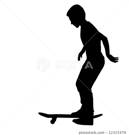 Set of skateboarders silhouette. Vector illustration. Set of skateboarders silhouette. Vector illustration. 12325479