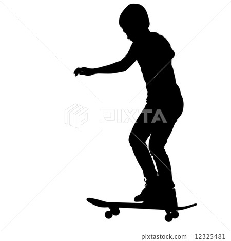 skateboarders silhouette. Vector illustration. skateboarders silhouette. Vector illustration. 12325481