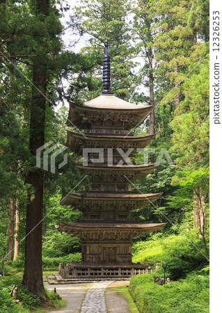 Haguroyama five-storied pagoda 12326253