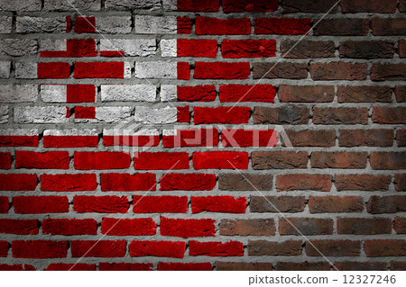 Brick wall texture with flag Brick wall texture with flag 12327246