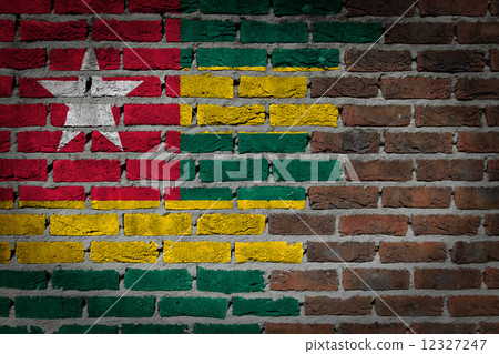 Brick wall texture with flag 12327247