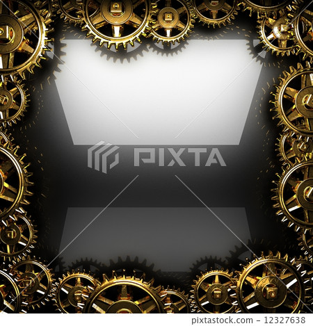 metal polished background with cogwheel gears metal polished background with cogwheel gears 12327638