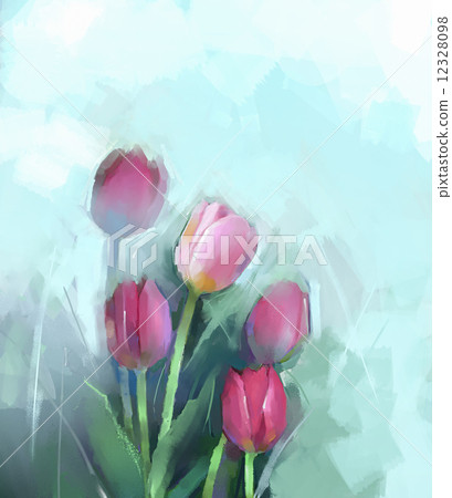 Tulips flowers oil painting 12328098