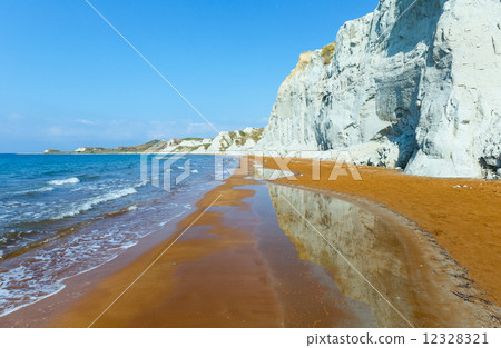 Xi Beach morning view (Greece, Kefalonia). 12328321