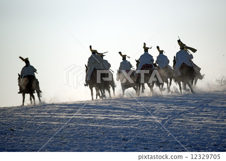 Charging horse warriors, Battle of Austerlitz 12329705