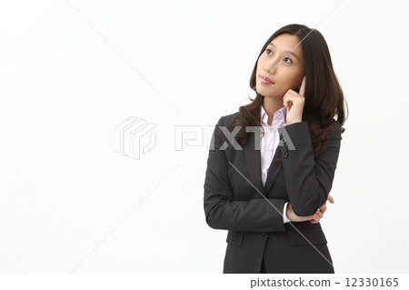 Thinking Asian Business Woman 12330165