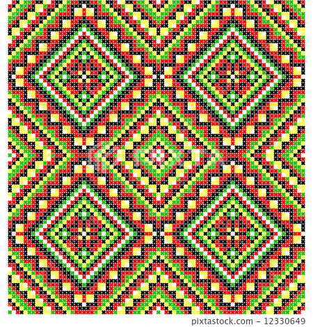 Embroidery. Ukrainian national ornament 12330649